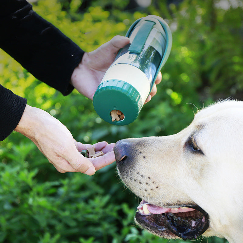 2-in-1 Portable Pet Water & Food Bottle for Travel - Bark Buddies Club